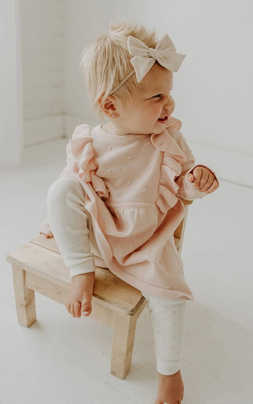 Eyelet baby legging