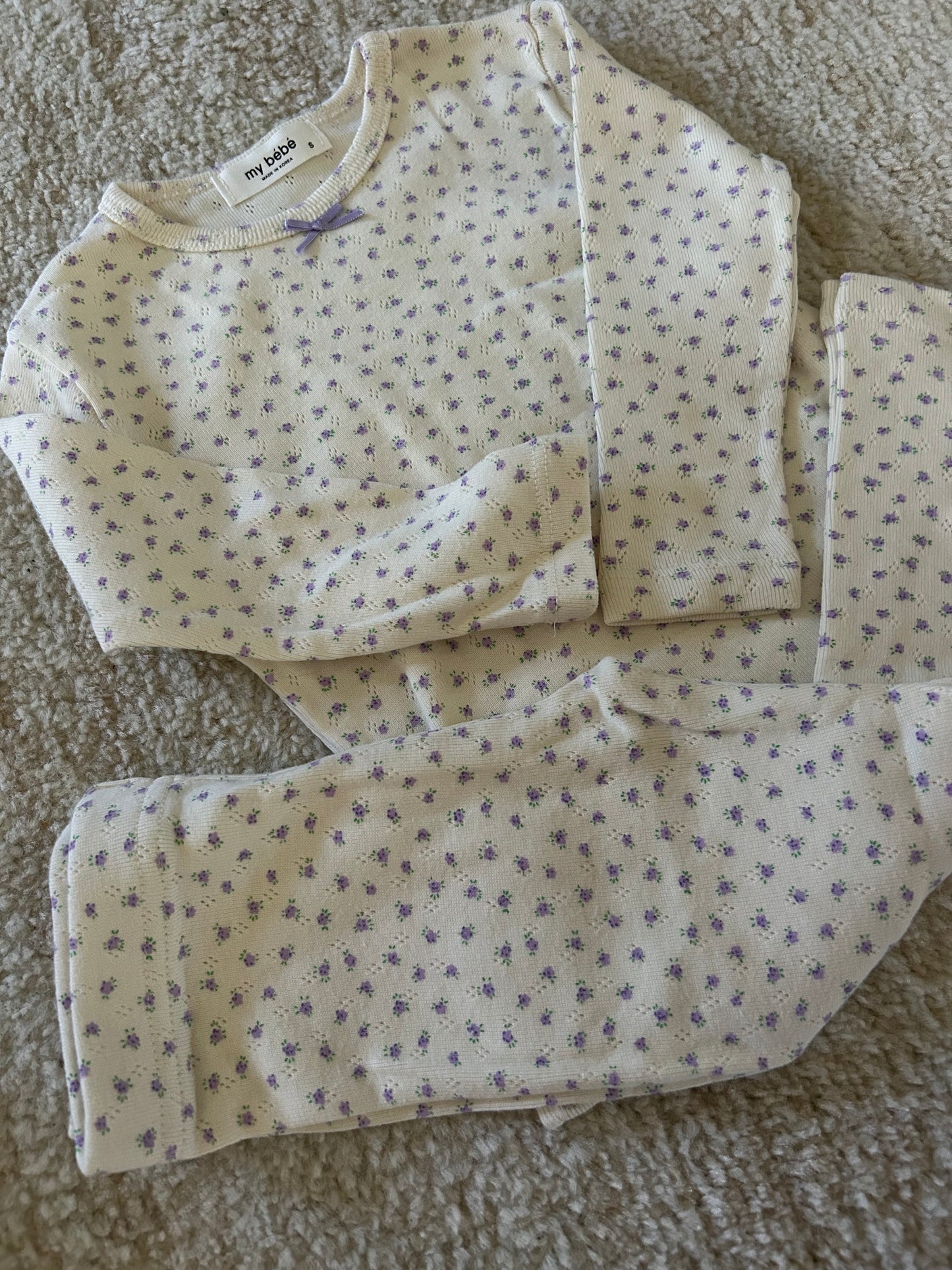 Pointelle floral pajamas