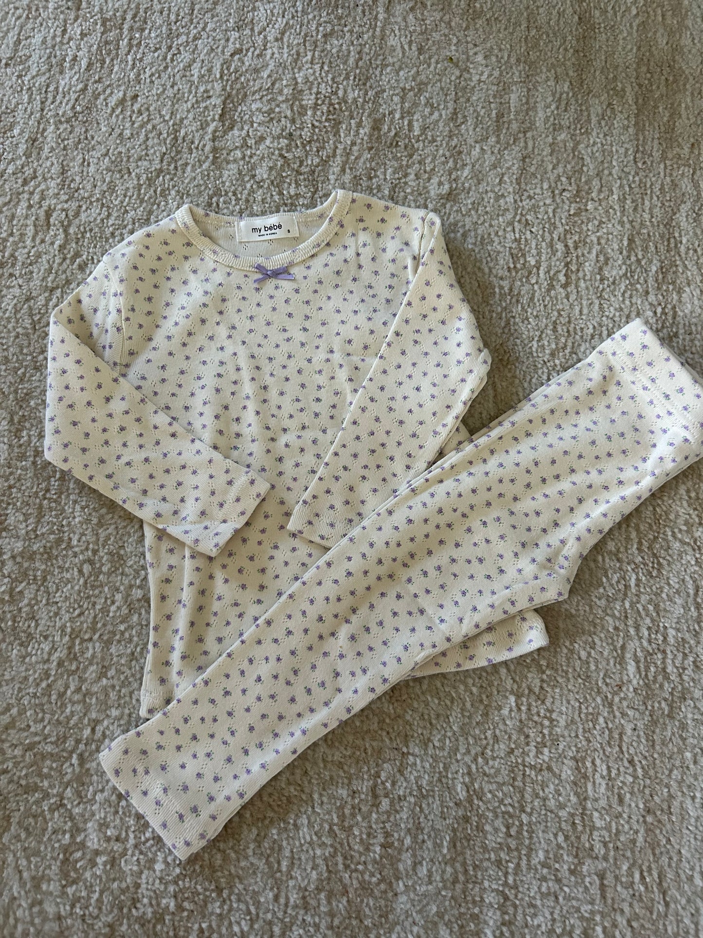 Pointelle floral pajamas