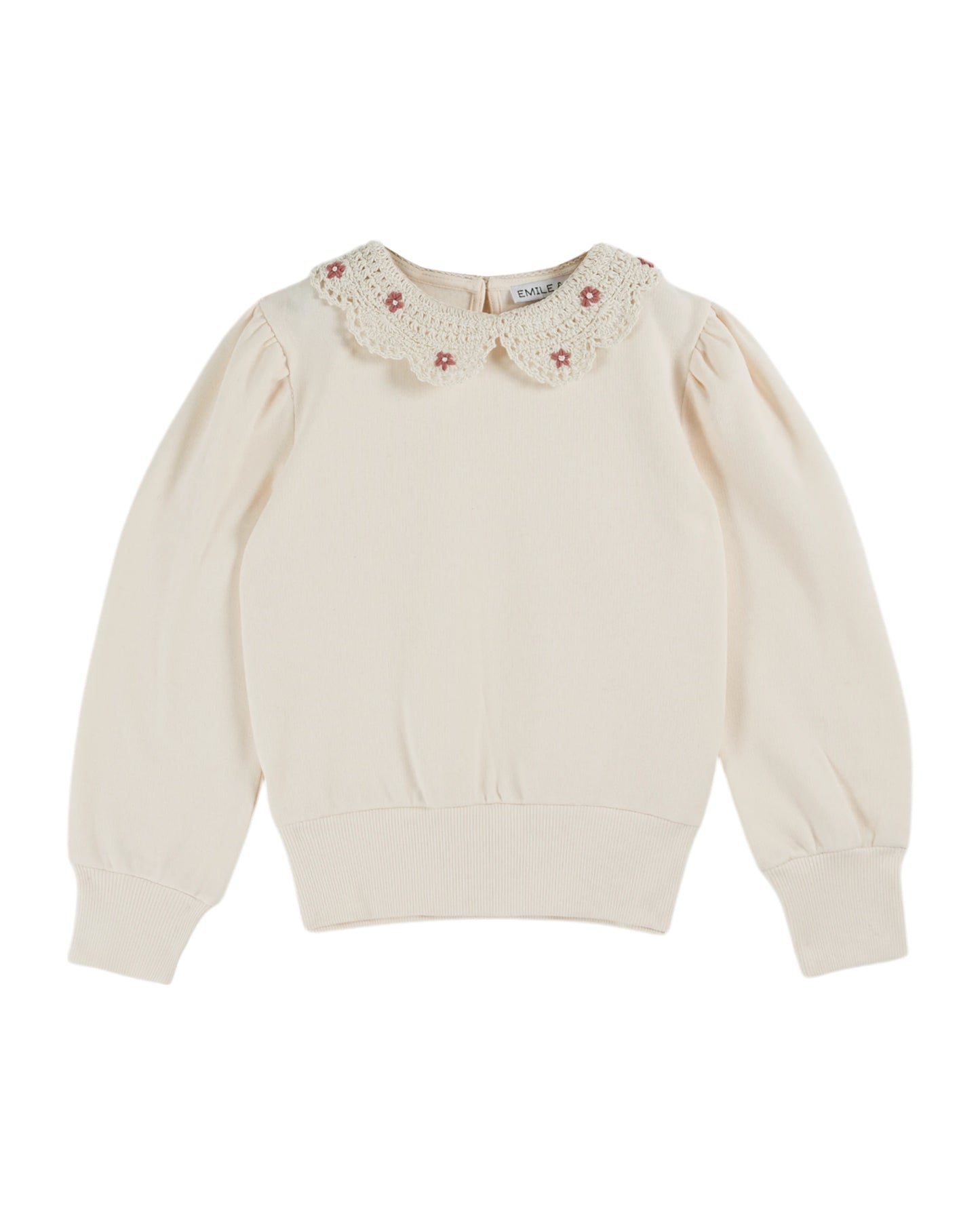 Crochet Collar Sweatshirt