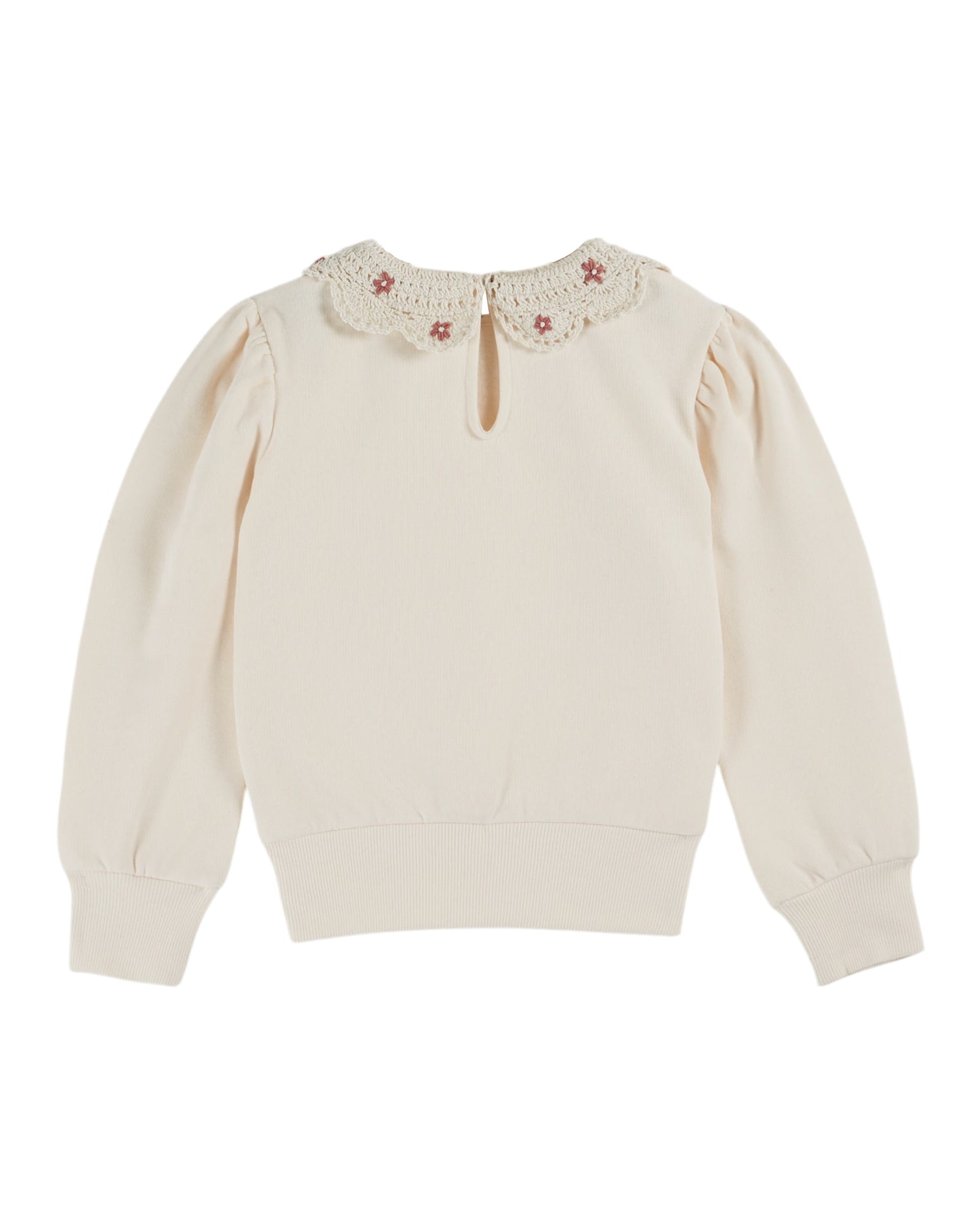 Crochet Collar Sweatshirt