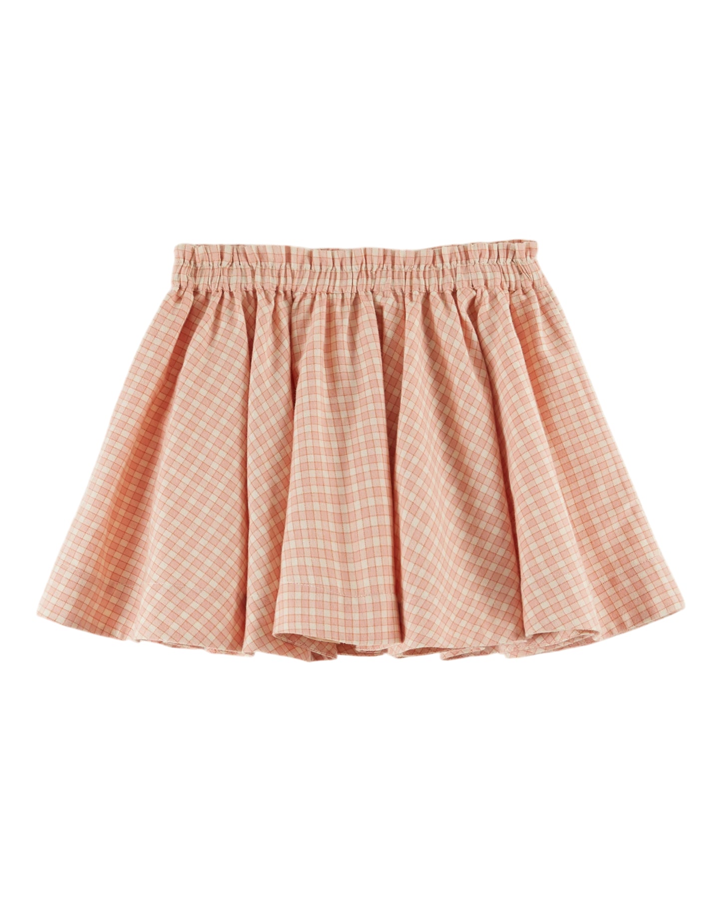 Peach Gingham Skirt