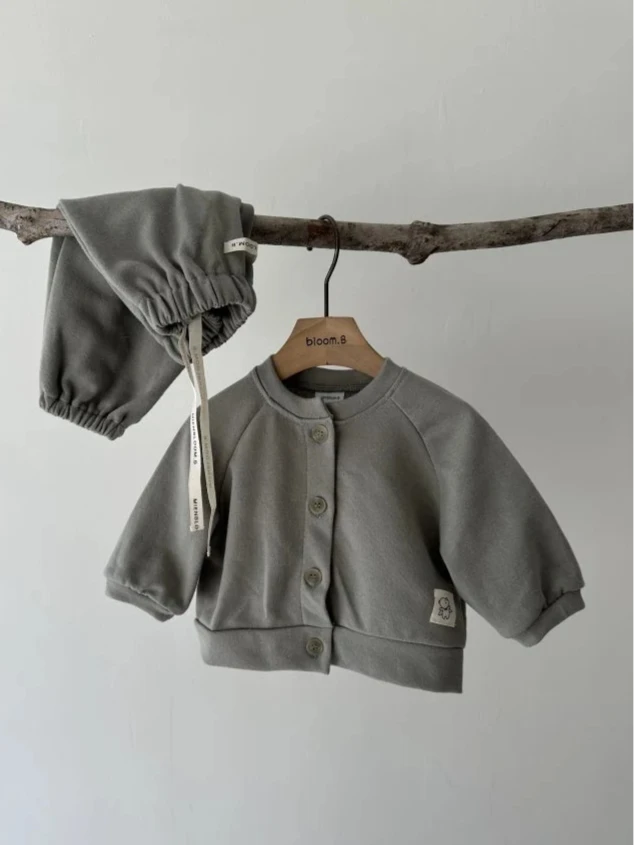 Khaki Baby Bomber Set