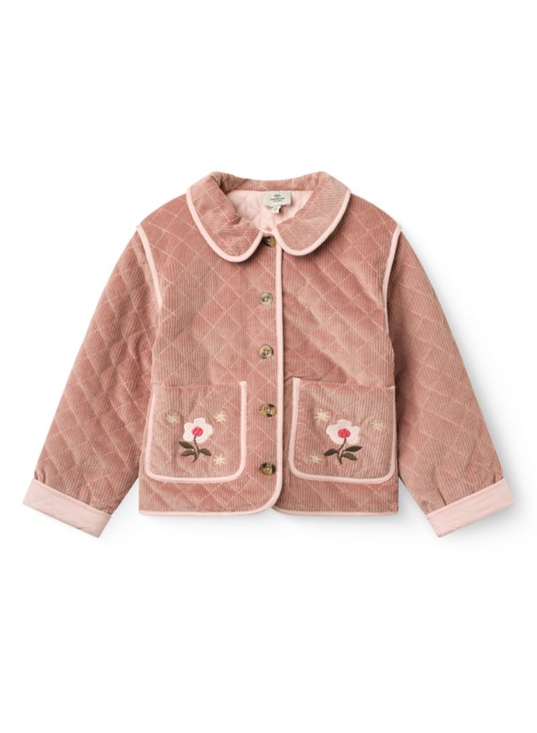 Quilted Embroidered Corduroy Jacket