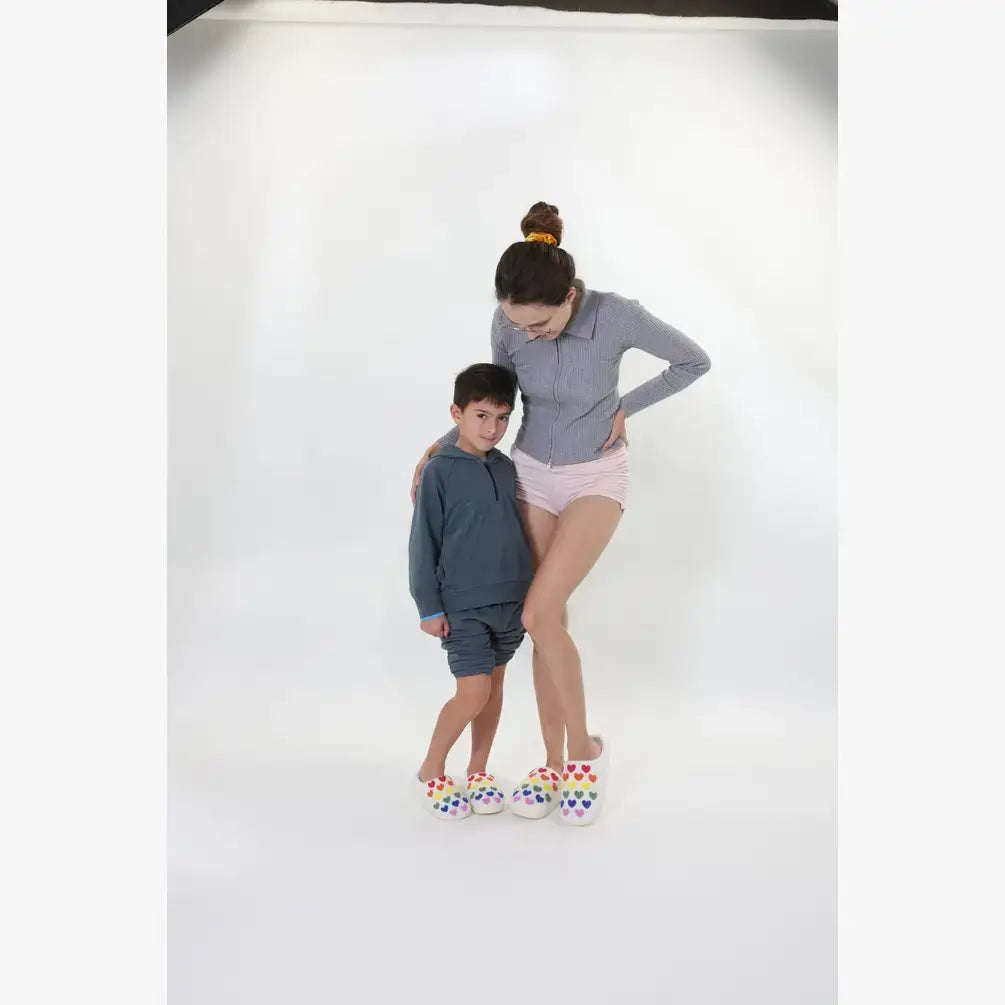 Rainbow Heart slippers