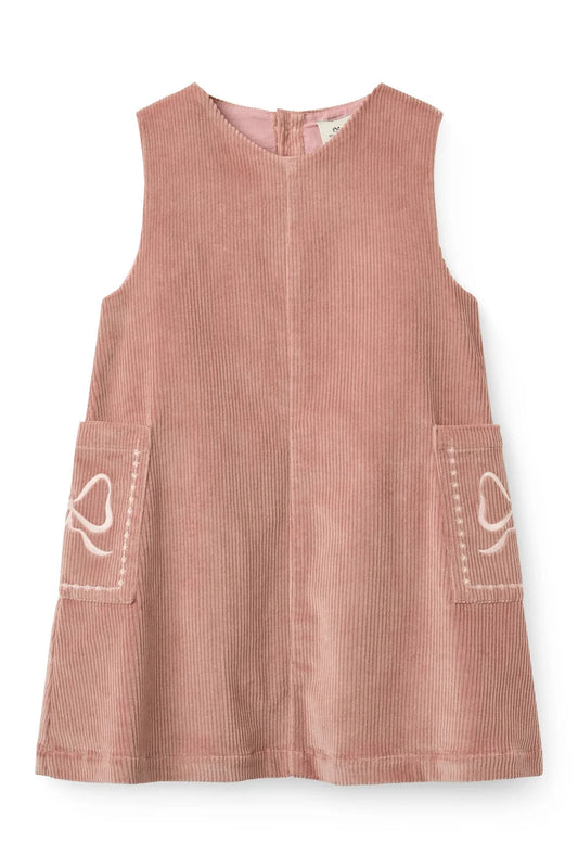 Corduroy Embroidered Dress