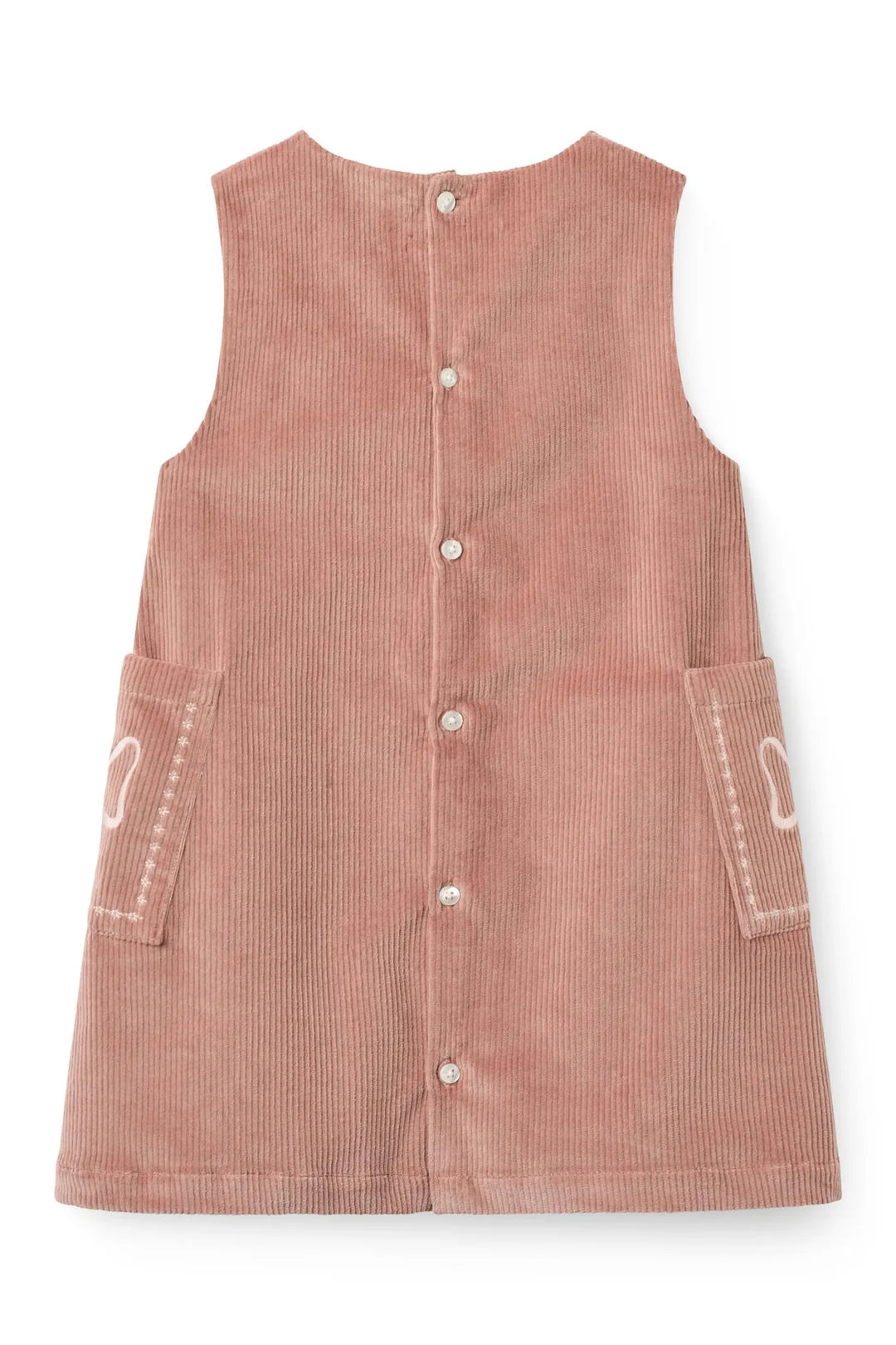 Corduroy Embroidered Dress