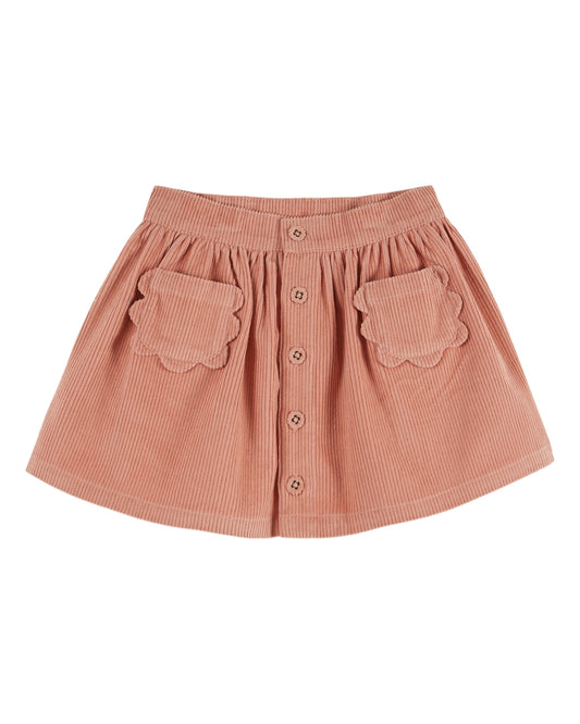 Corduroy pocket skirt