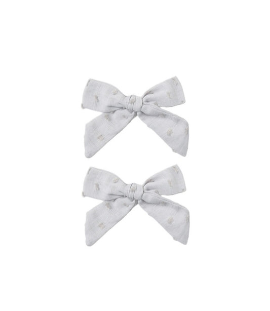 Dusty blue bow