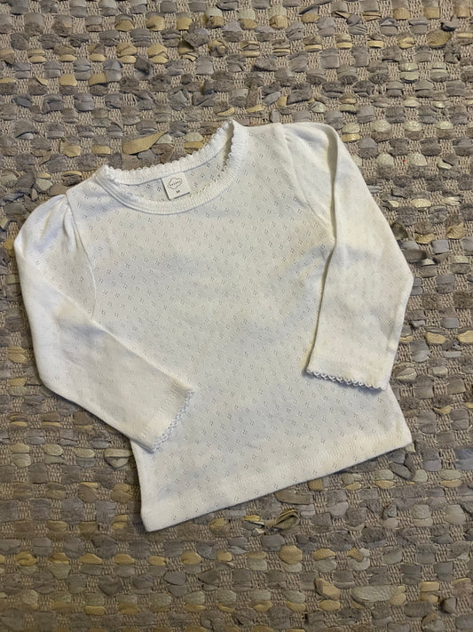Eyelet Long Sleeve Top