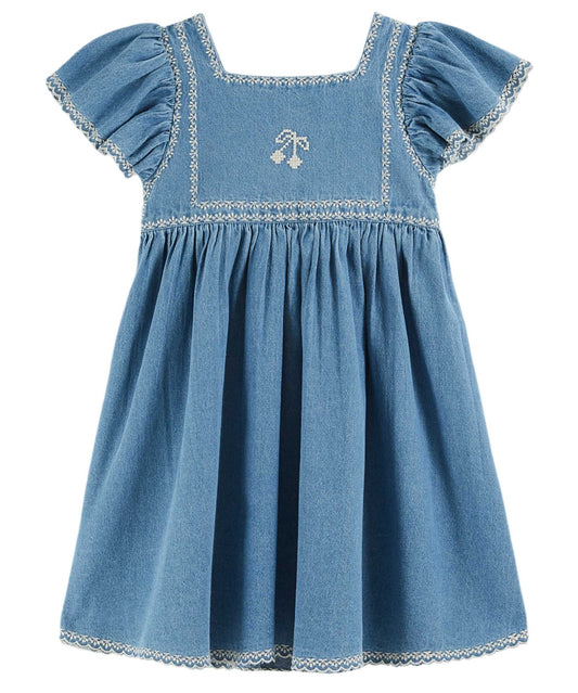 *Pre-Order* Denim Cherry Dress