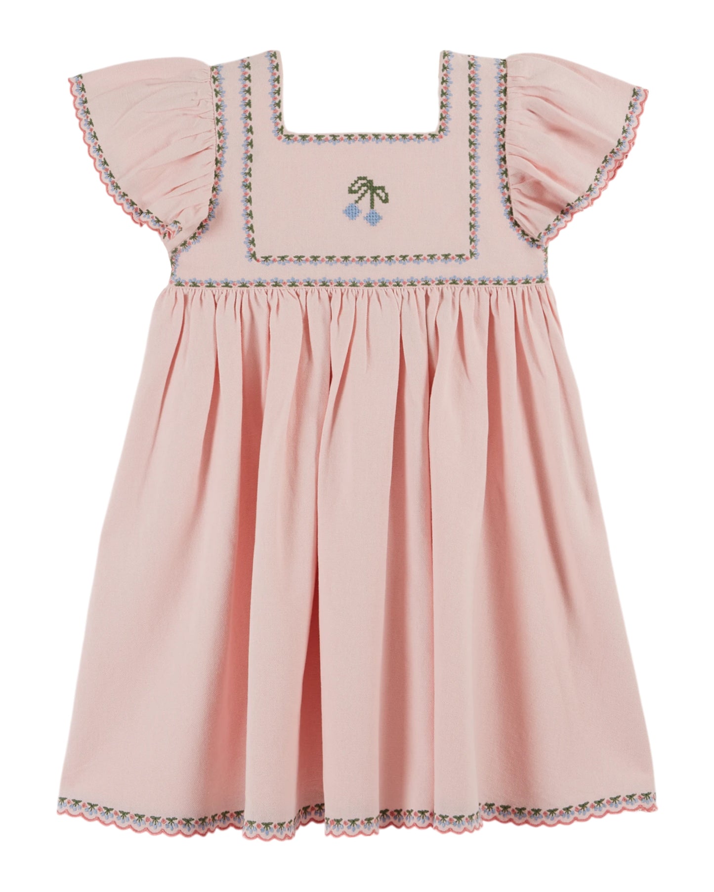 knee length dresses for ladies Pink Cherry Dress – Les Cools