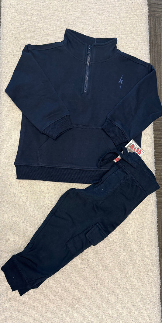 Lightning bolt half zip