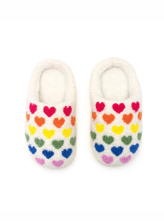 Rainbow Heart slippers