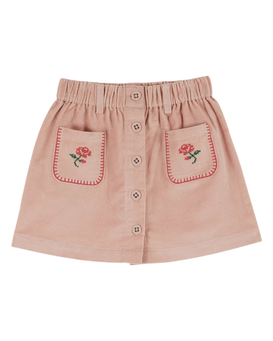 Embroidered Flower Skirt