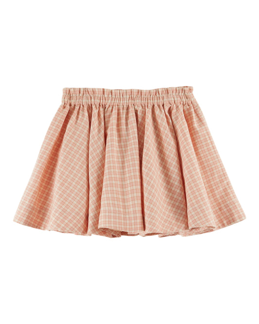 Peach Gingham Skirt