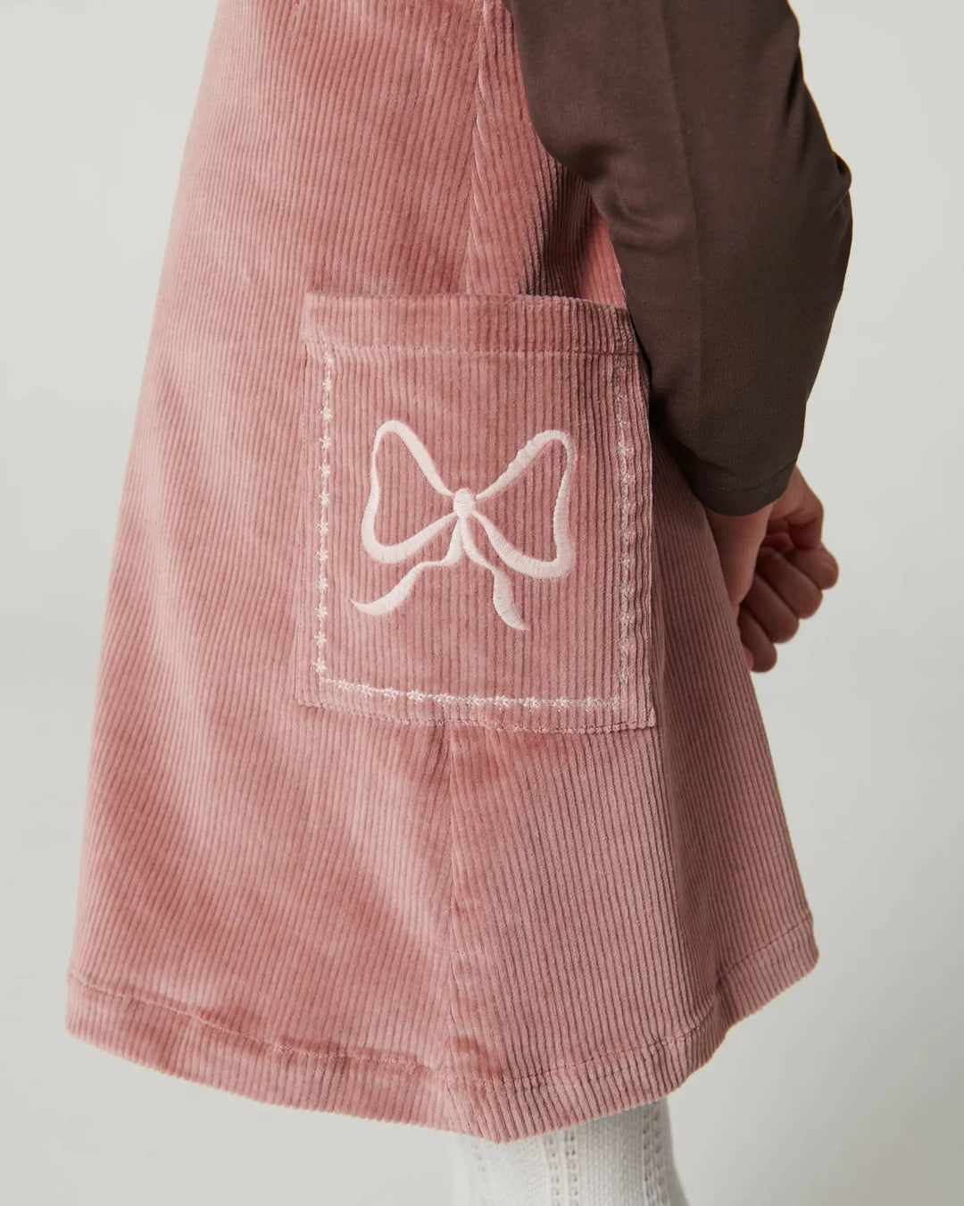 Corduroy Embroidered Dress