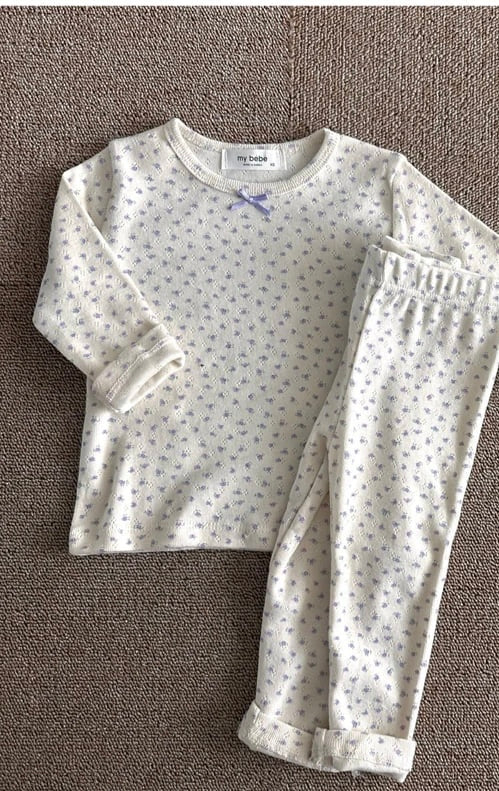 Pointelle floral pajamas