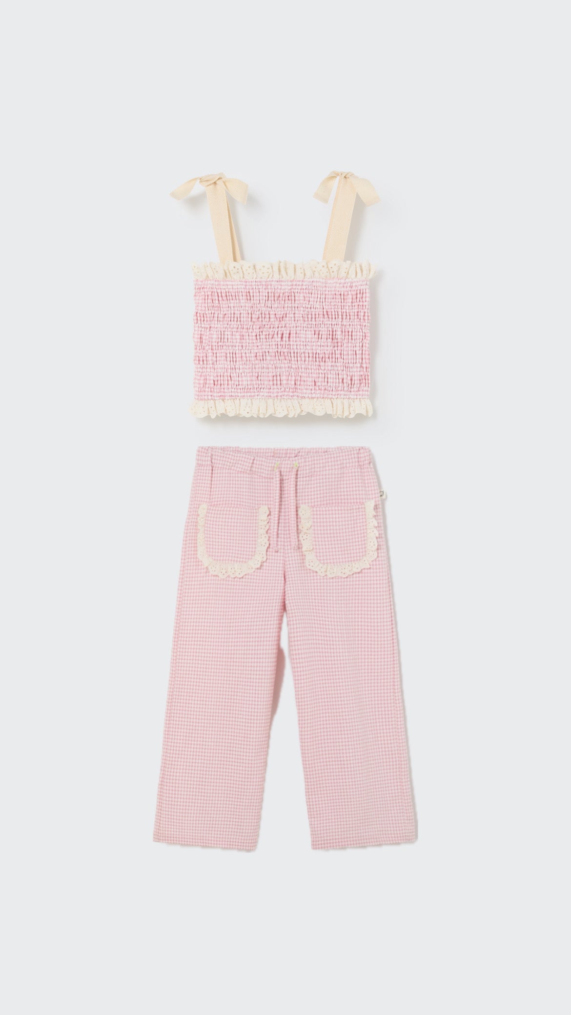 Clea Pink Gingham Set