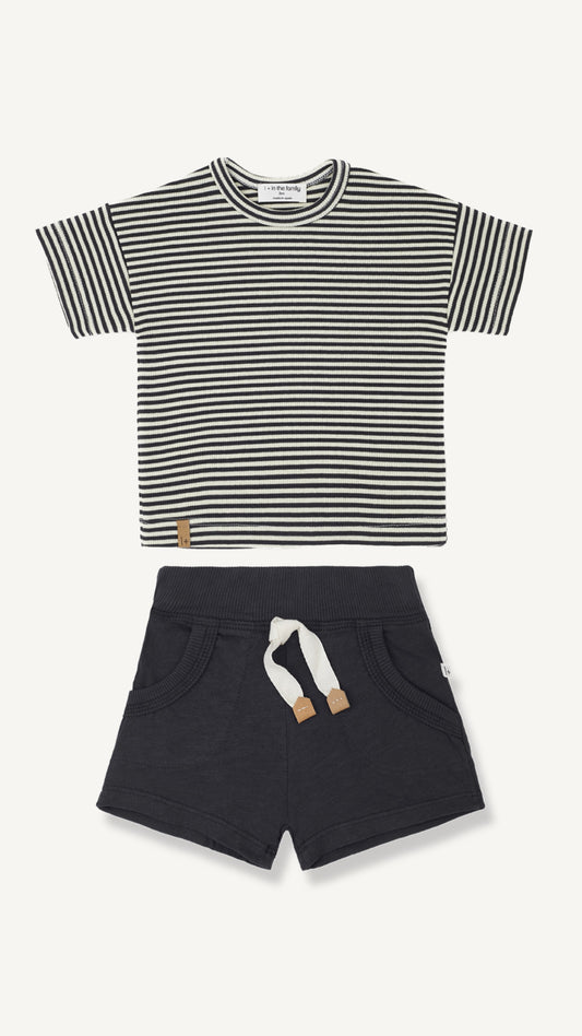 Anthracite Striped Set