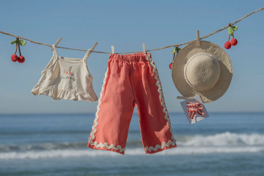 Tres Cherry Wide Leg Pant Set