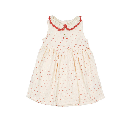 Crochet Collar Cherry Dress