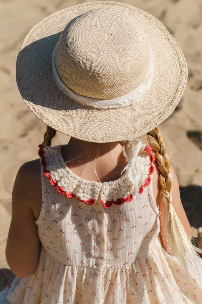 Crochet Collar Cherry Dress
