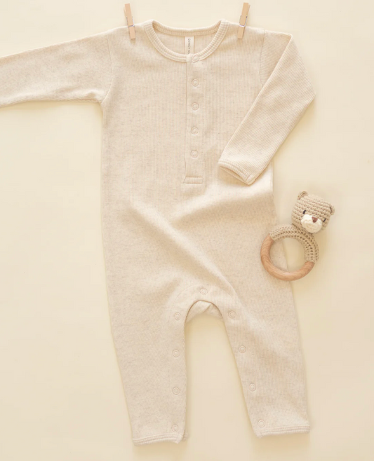 Oatmeal Ribbed Onesie