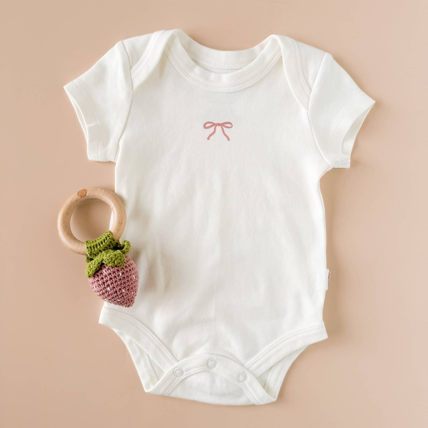 Pink Bow Baby Onesie